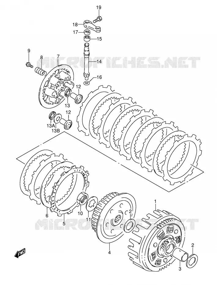 KOPPELING Suzuki MOTO 350 DR 1996  DR350T(E3)