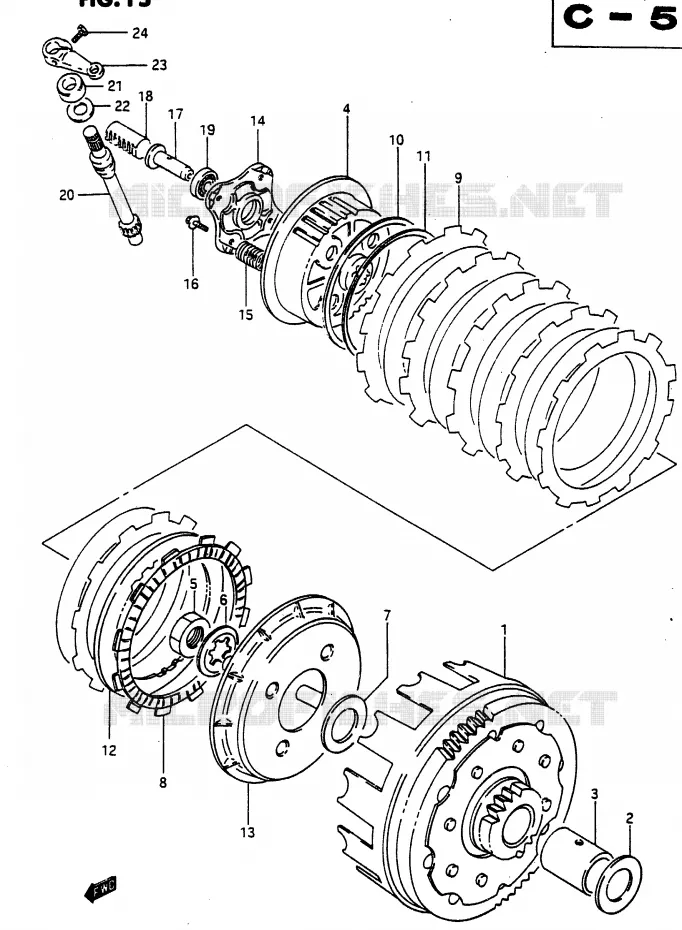 KOPPELING Suzuki MOTO 650 DR 1990  DR650RL(L)