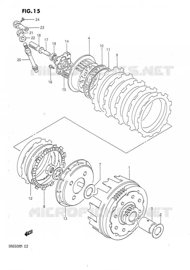KOPPELING Suzuki MOTO 650 DR 1990  DR650RUL(E2)