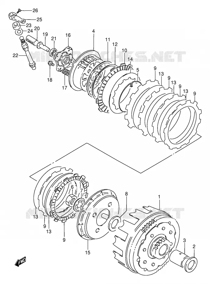 KOPPELING Suzuki MOTO 650 DR 1994  DR650REUR(E2)