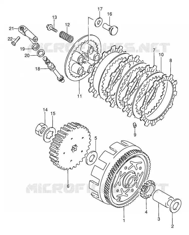 KOPPELING Suzuki MOTO 80 DS 1997  DS80V(E24)