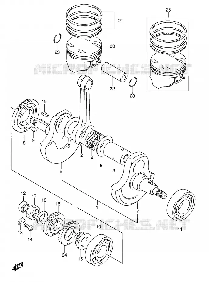 KRUKAS Suzuki MOTO 350 DR 1991  DR350M(E3)