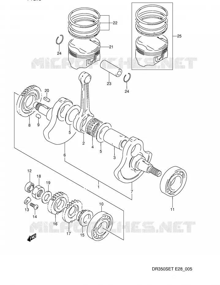 KRUKAS Suzuki MOTO 350 DR 1993  DR350SP(E28)