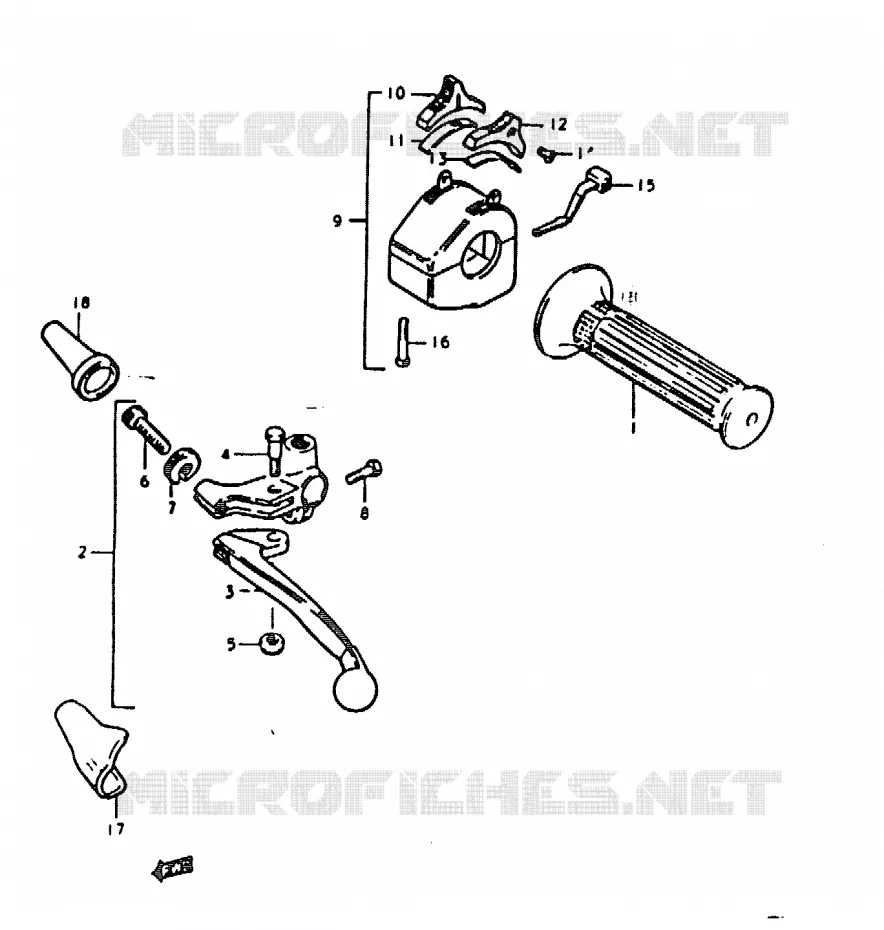 LEFT HANDVAT - SWITCH Suzuki MOTO 1000 GS 1978  GS1000HC(C/N)