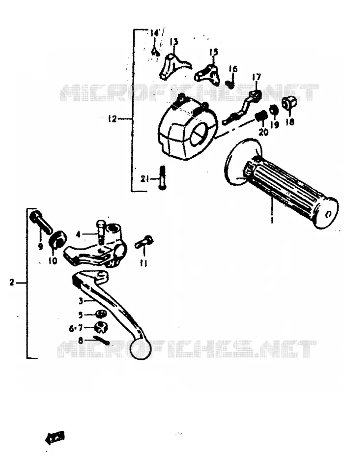 LEFT HANDVAT - SWITCH Suzuki MOTO 400 GS 1978  GS400C(C/N)