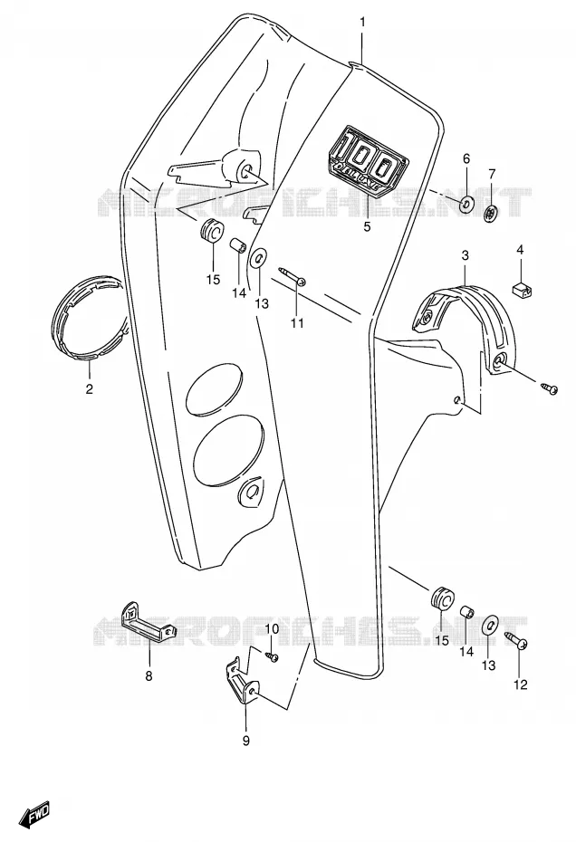 LEG SHIELD (MODELE G/R/S/V) Suzuki SCOOTER 100 FB 1999  FB100X(E71)