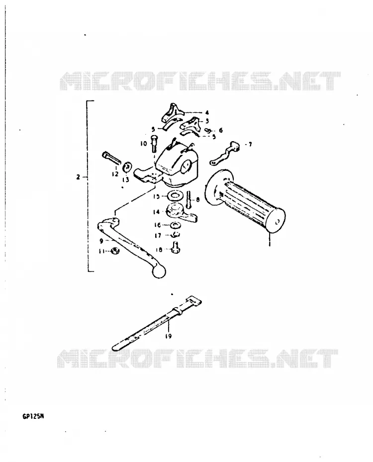 LINKER HANDGREEP Suzuki MOTO 125 GP 1992  GP125UN(C/N)