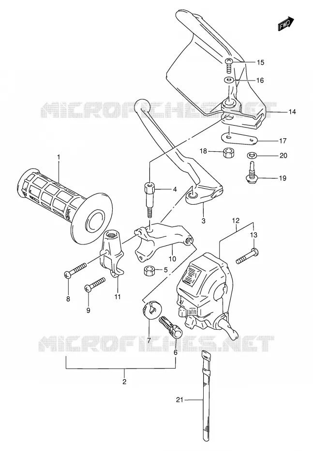 LINKER HANDGREEP Suzuki MOTO 250 DR 1995  DR250SES(E24)