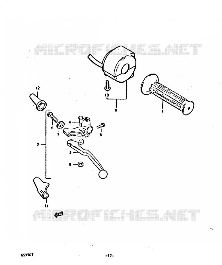 LINKER HANDGREEP Suzuki MOTO 550 GS 1980  GS550DT(T)