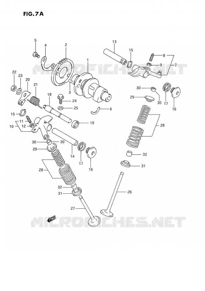 NOKKENAS - VALVES (MODELE R) Suzuki MOTO 350 DR 1992  DR350SN(E2)