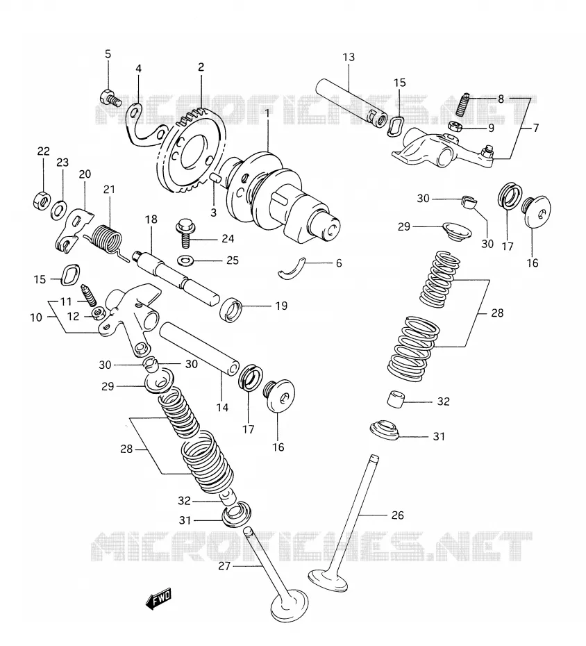 NOKKENAS - VALVES (MODELE R) Suzuki MOTO 350 DR 1994  DR350R(E28)
