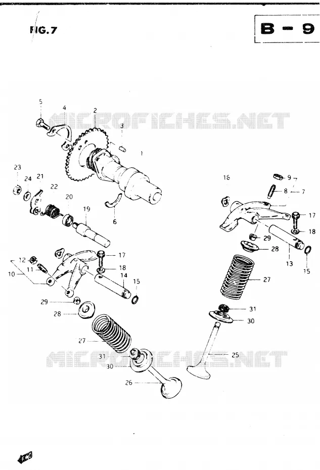 NOKKENAS - VALVES Suzuki MOTO 250 DR 1983  DR250SD(E1)