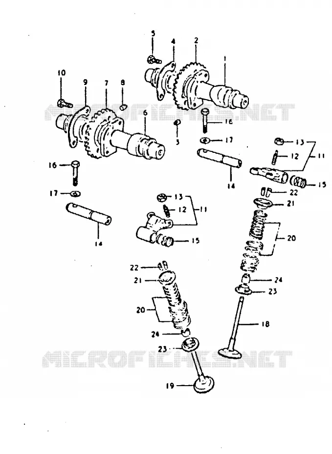 NOKKENAS - VALVES Suzuki MOTO 250 GS 1999  GS250TX(T/X)