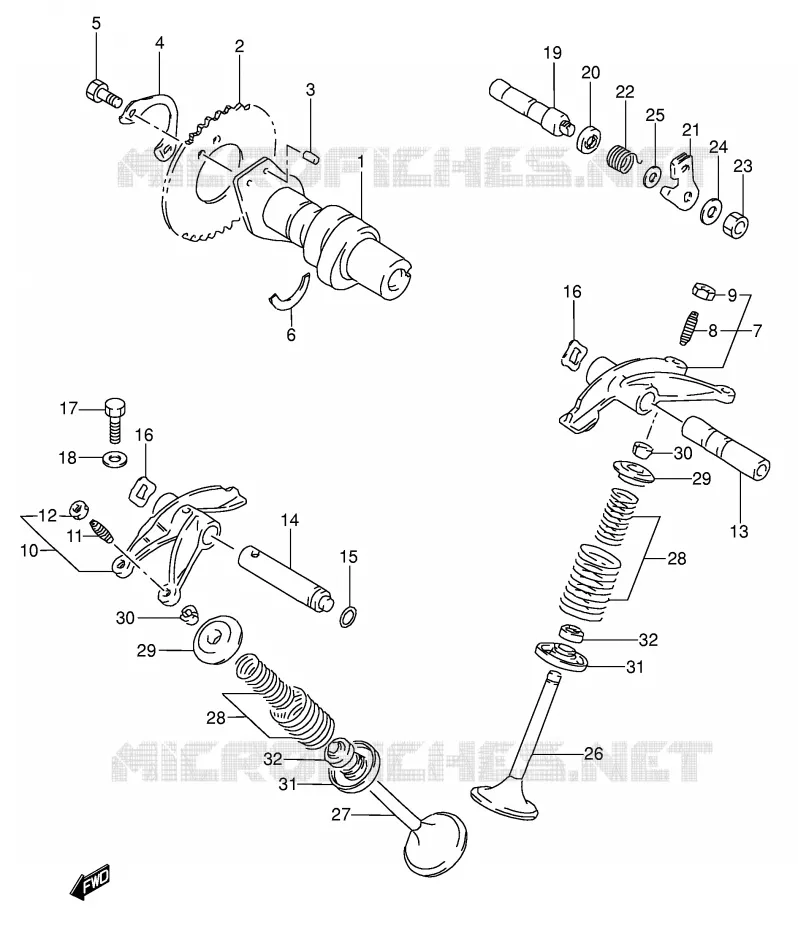 NOKKENAS - VALVES Suzuki MOTO 650 DR 1991  DR650RSEM(E4)