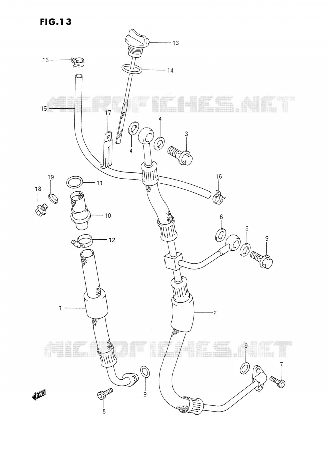 OLIE SLANG Suzuki MOTO 350 DR 1993  DR350SP/SHP(E2)