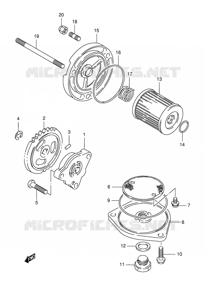 OLIEPOMP Suzuki MOTO 125 DR 1998  DR125SEW(E4)