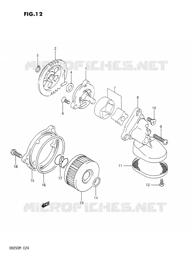 OLIEPOMP Suzuki MOTO 250 DR 1991  DR250M(E24)