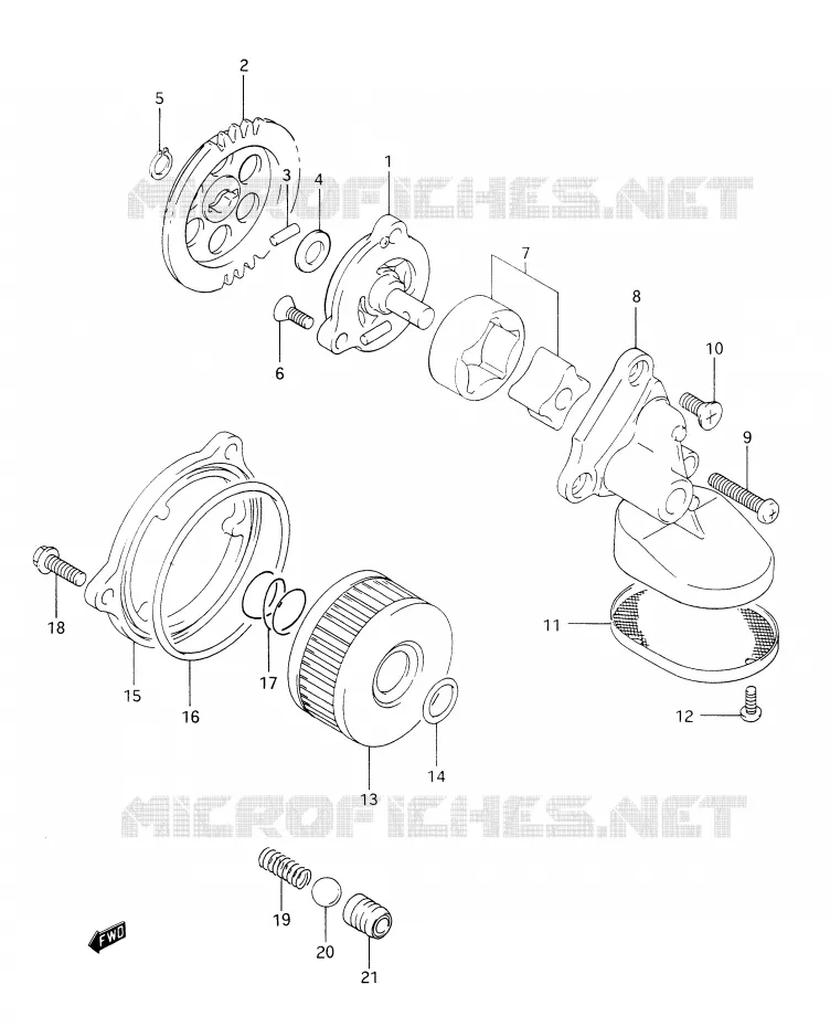 OLIEPOMP Suzuki MOTO 350 DR 1990  DR350L(E28)