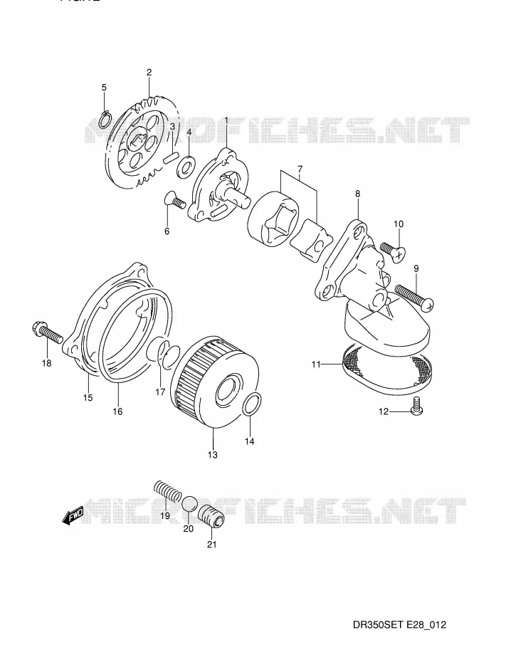 OLIEPOMP Suzuki MOTO 350 DR 1992  DR350SN(E28)