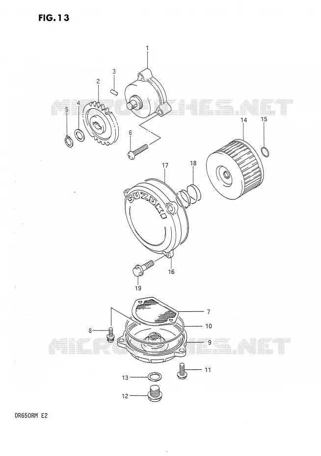 OLIEPOMP Suzuki MOTO 650 DR 1990  DR650RL(E2)