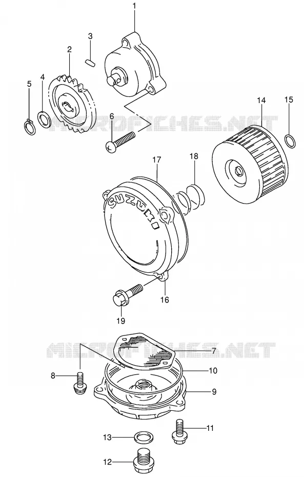 OLIEPOMP Suzuki MOTO 650 DR 1992  DR650SEUN(E4)
