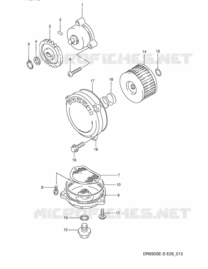OLIEPOMP Suzuki MOTO 650 DR 1995  DR650SES(E28)