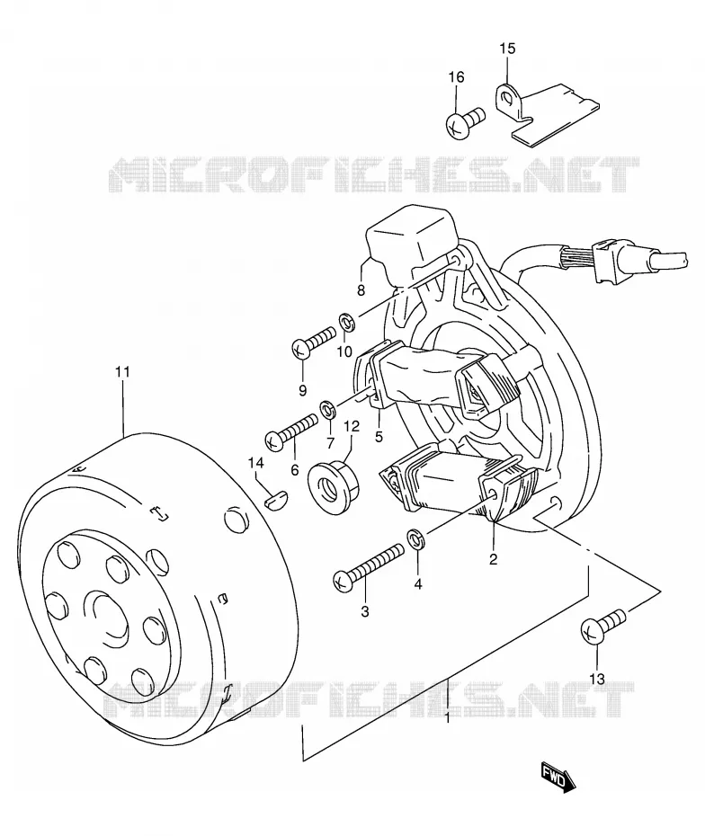 ONTSTEKING (MODELE K) Suzuki SCOOTER 80 FB 1991  FB80M(E1)