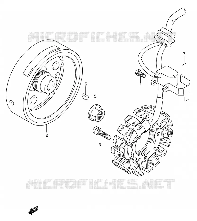 ONTSTEKING (MODELE L/M/N) Suzuki MOTO 350 DR 1990  DR350L(E1)