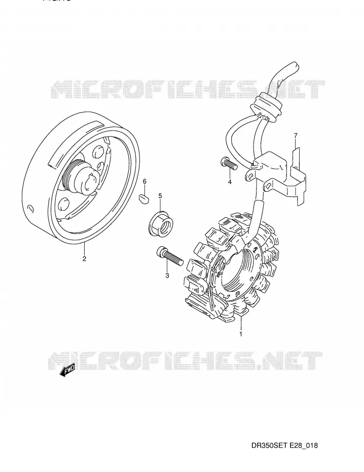 ONTSTEKING (MODELE L/M/N) Suzuki MOTO 350 DR 1992  DR350SN(E28)