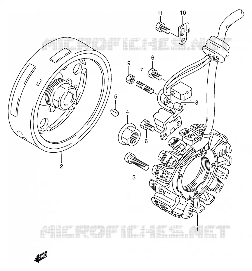 ONTSTEKING (MODELE P/R/S/T) Suzuki MOTO 350 DR 1996  DR350T(E1)