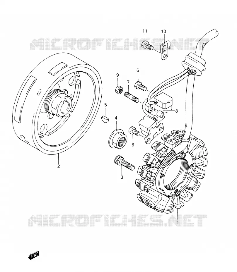ONTSTEKING (MODELE P/R) Suzuki MOTO 350 DR 1991  DR350M(E28)