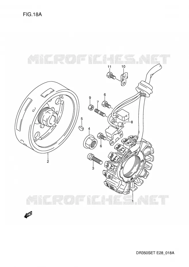 ONTSTEKING (MODELE P) Suzuki MOTO 350 DR 1992  DR350SN(E28)