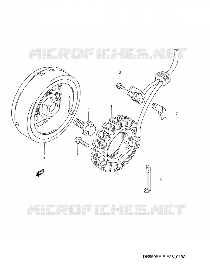ONTSTEKING (MODELE R/S) Suzuki MOTO 650 DR 1992  DR650SN(E28)