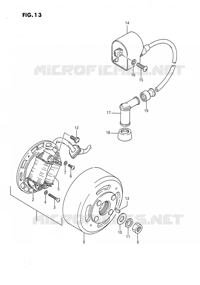 ONTSTEKING Suzuki MOTO 80 DS 1990  DS80L(E3)