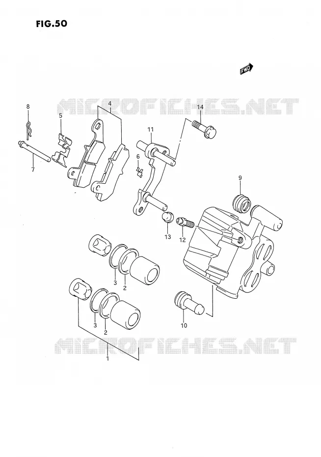 REAR CALIPER Suzuki MOTO 650 DR 1992  DR650RN(E4)