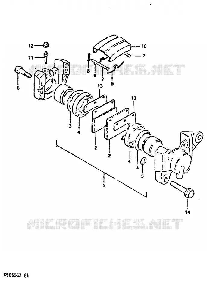 REAR CALIPER Suzuki MOTO 650 GS 1982  GS650GZ(X/Z)