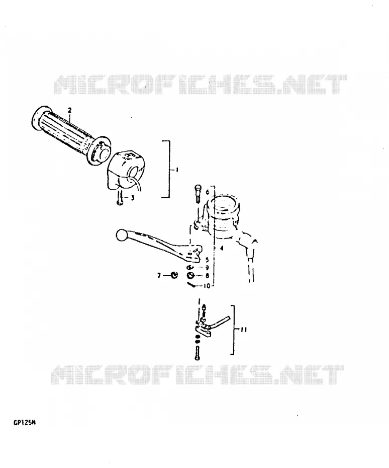 RIGHT SWITCH - HANDGREEP (GP125C, GP125N) Suzuki MOTO 125 GP 1978  GP125C(C/N)