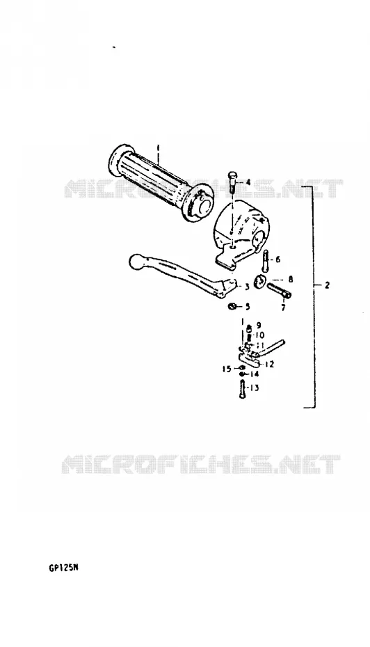 RIGHT SWITCH - HANDGREEP (GP125UC, GP125UN) Suzuki MOTO 125 GP 1992  GP125UN(C/N)