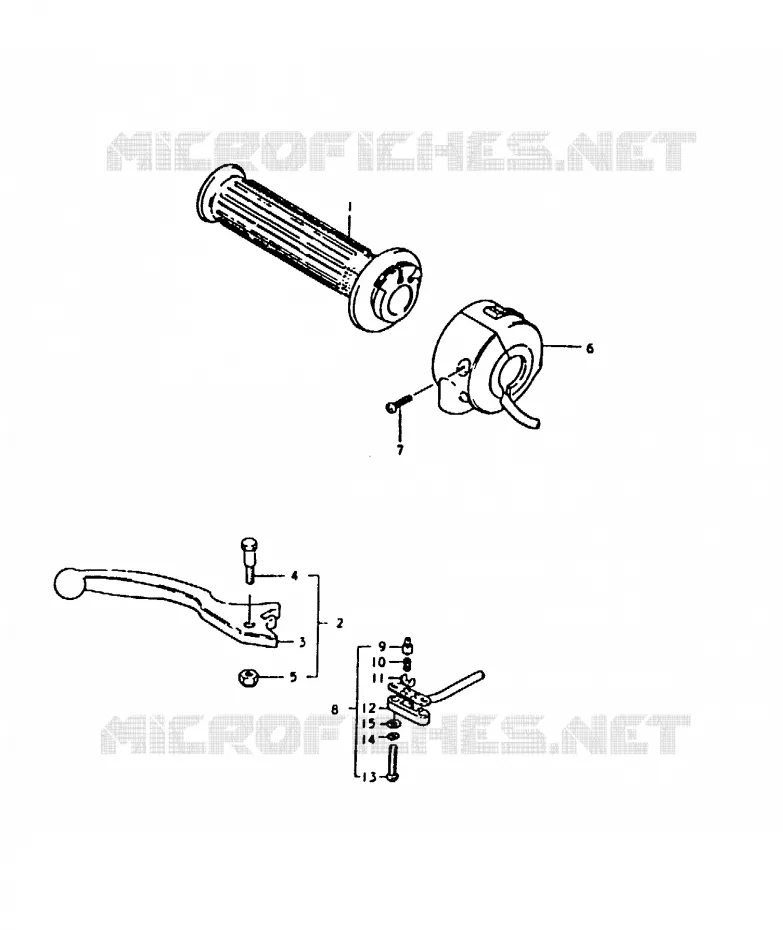 RIGHT SWITCH - HANDGREEP Suzuki MOTO 1000 GS 1980  GS1000HT(T)