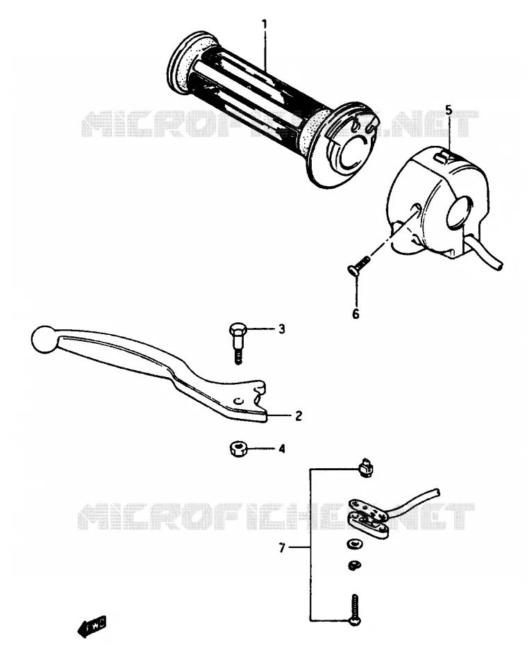 RIGHT SWITCH - HANDGREEP Suzuki MOTO 1150 GS 1985  GS1150EFF(E/F/G)