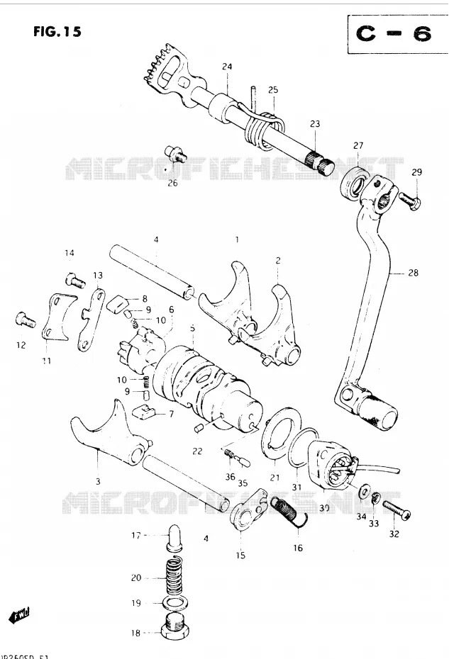 SCHAKELEN ASSY Suzuki MOTO 250 DR 1982  DR250SZ(E1)