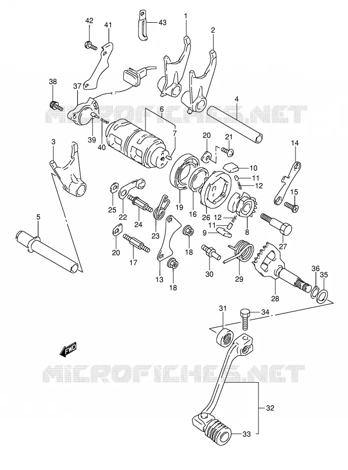 SCHAKELEN ASSY Suzuki MOTO 800 DR 1996  DR800ST