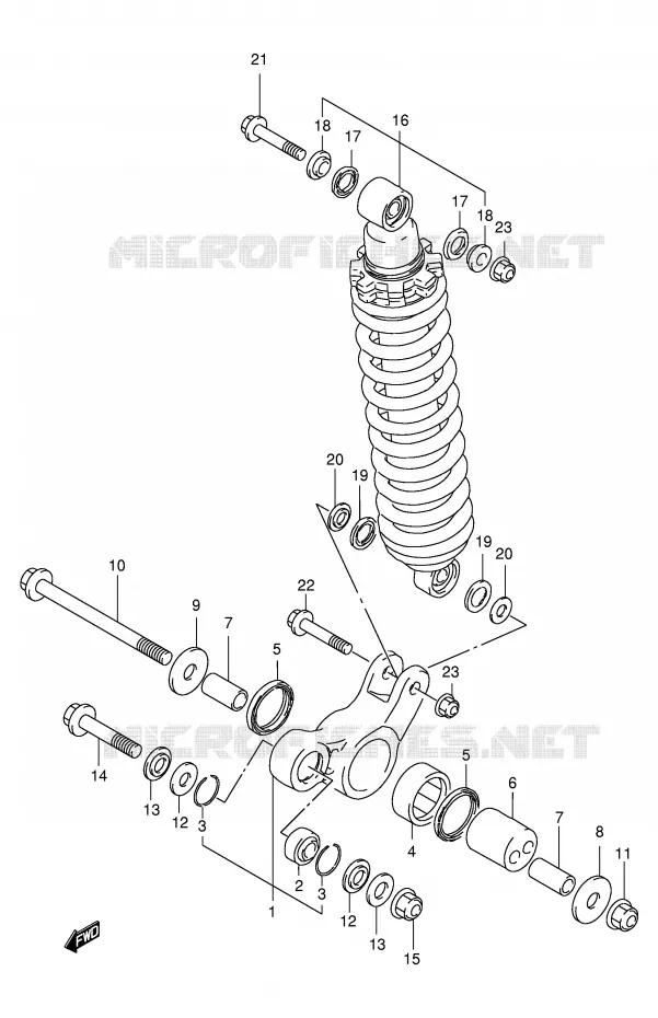 SCHOKBREKER AANEENSCHAKELING Suzuki MOTO 125 DR 1996  DR125SET(E4)