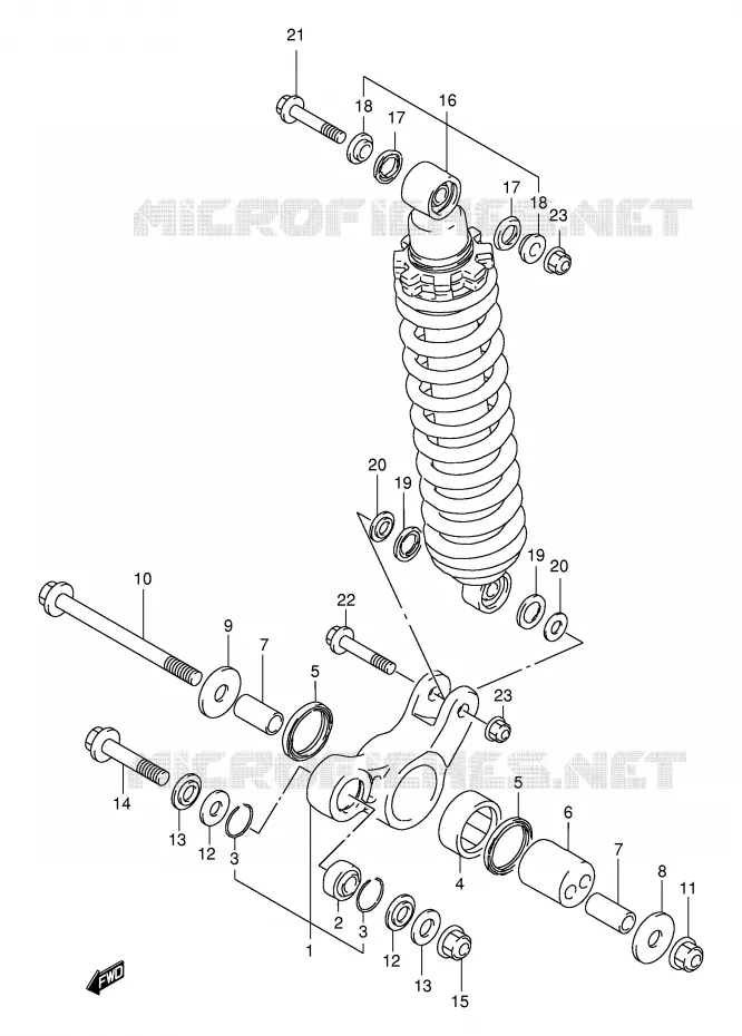 SCHOKBREKER AANEENSCHAKELING Suzuki MOTO 125 DR 2002  DR125SEK2(E2)