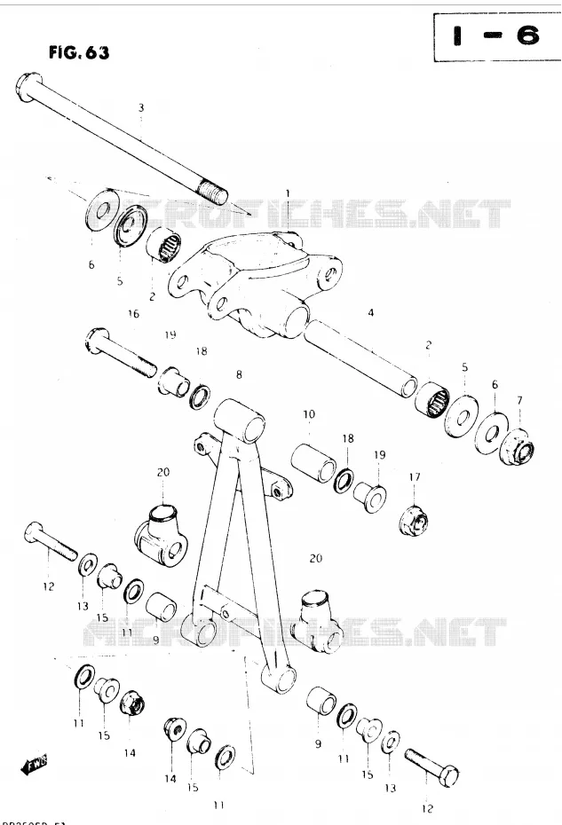 SCHOKBREKER AANEENSCHAKELING Suzuki MOTO 250 DR 1983  DR250SD(E1)