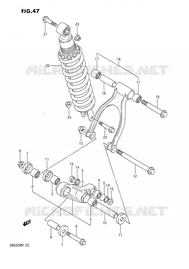 SCHOKBREKER AANEENSCHAKELING Suzuki MOTO 650 DR 1990  DR650RUL(E2)