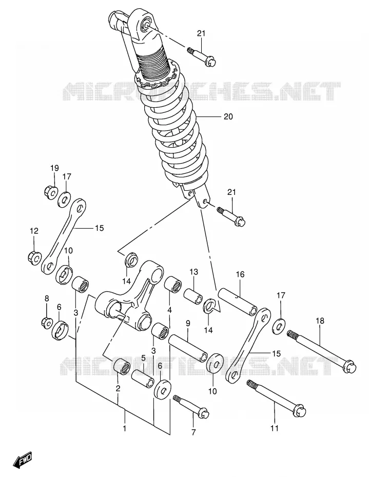SCHOKBREKER AANEENSCHAKELING Suzuki MOTO 650 DR 1998  DR650SEUW(E4)
