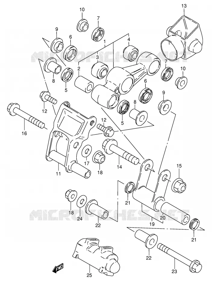 SCHOKBREKER AANEENSCHAKELING Suzuki MOTO 80 DS 1996  DS80T(E3/E28)