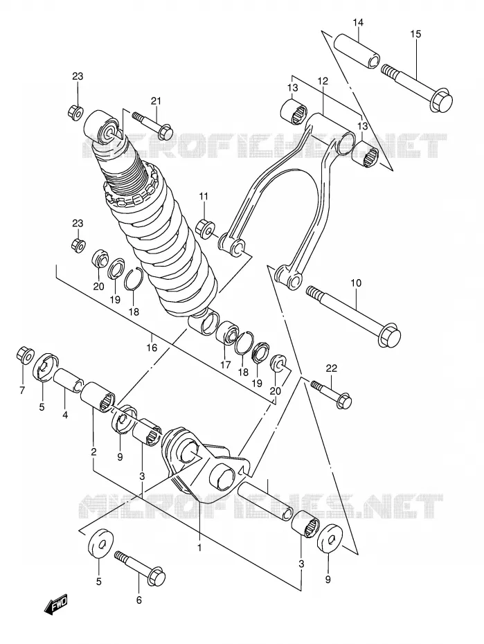 SCHOKBREKER AANEENSCHAKELING Suzuki MOTO 800 DR 1994  DR800SUR