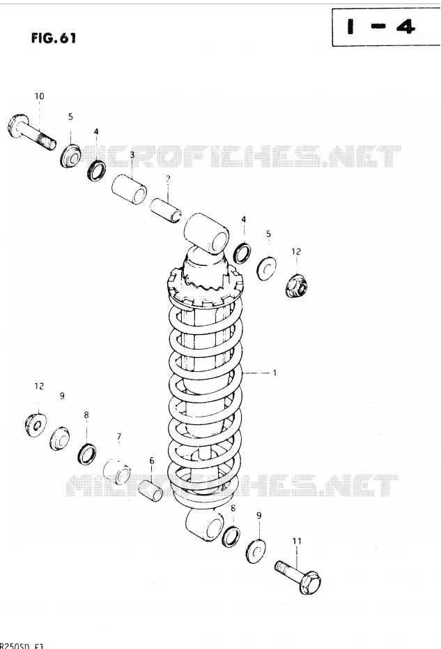 SCHOKDEMPER Suzuki MOTO 250 DR 1982  DR250SZ/D(E1)